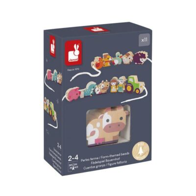 Cuentas para enhebrar granja-animales de Janod