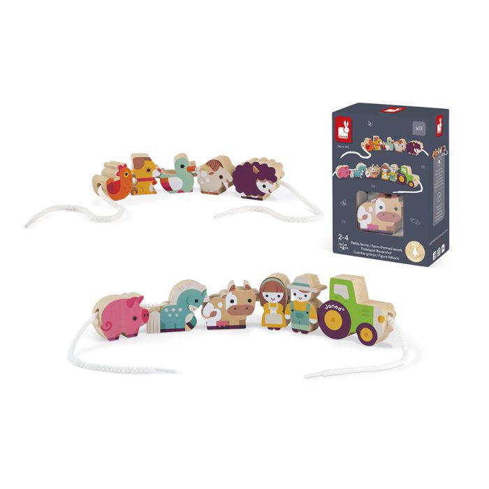 Cuentas para enhebrar granja-animales de Janod - Imagen 3