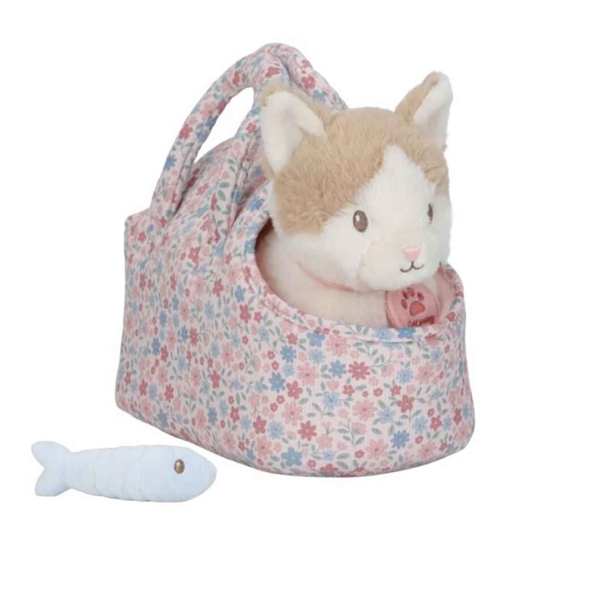 Gatito de peluche Marley con bolsa de Little Dutch