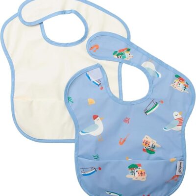 Pack 2 baberos sin mangas Mediterráneo de Babaté