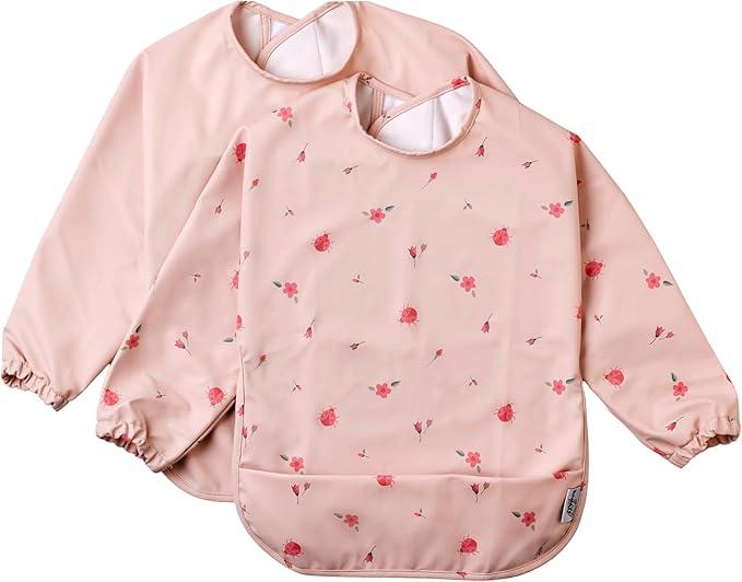 Pack 2 baberos manga larga Mariquitas de Babaté