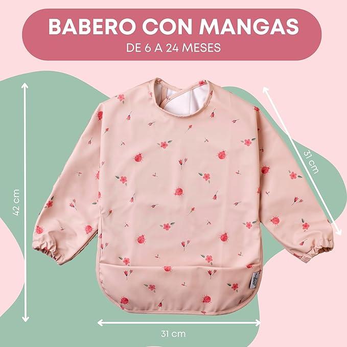 Pack 2 baberos manga larga Mariquitas de Babaté - Imagen 2
