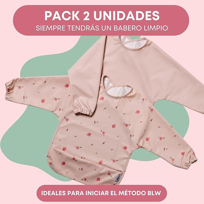 Pack 2 baberos manga larga Mariquitas de Babaté - Imagen 5