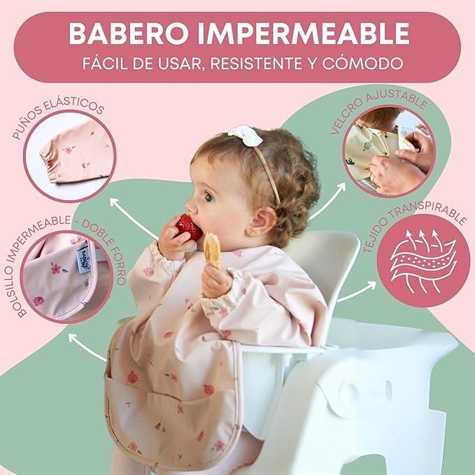 Pack 2 baberos manga larga Mariquitas de Babaté - Imagen 4