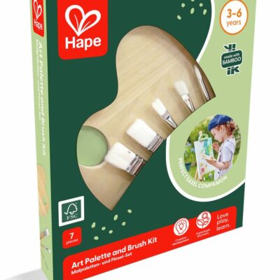 Kit artístico de pinceles y paleta de Hape