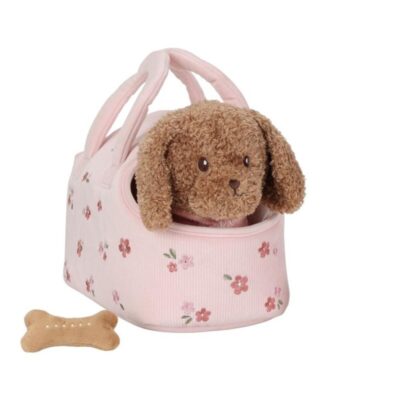 Perrito de peluche Jackie con bolsa de Little Dutch