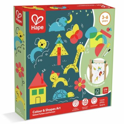 Piezas translúcidas de colores y formas de Hape