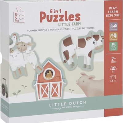 Puzle 6 en 1 pequeña granja de Little Dutch