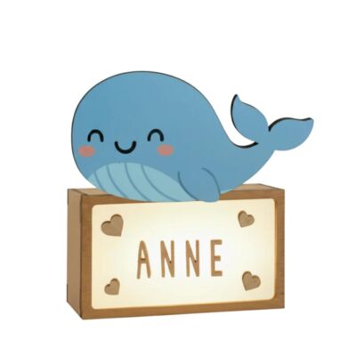 Lámpara personalizable ballena de Vintiun