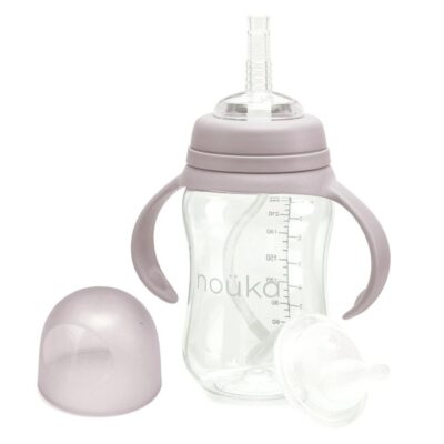 Taza transicional con pajita flexible bloom de Noüka