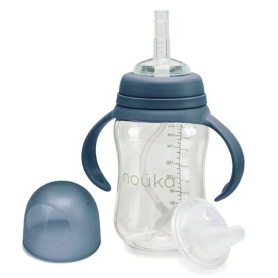 Taza transicional con pajita flexible deep ocean de Noüka