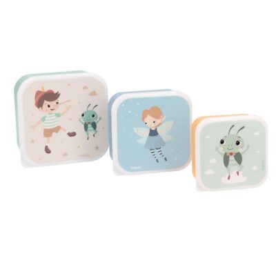 3 cajas de almuerzo Tutete The wooden boy