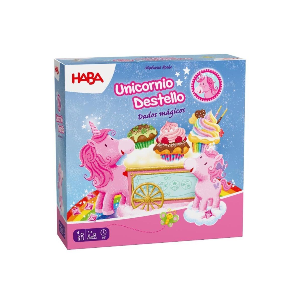 Unicornio Destello Dados mágicos de Haba