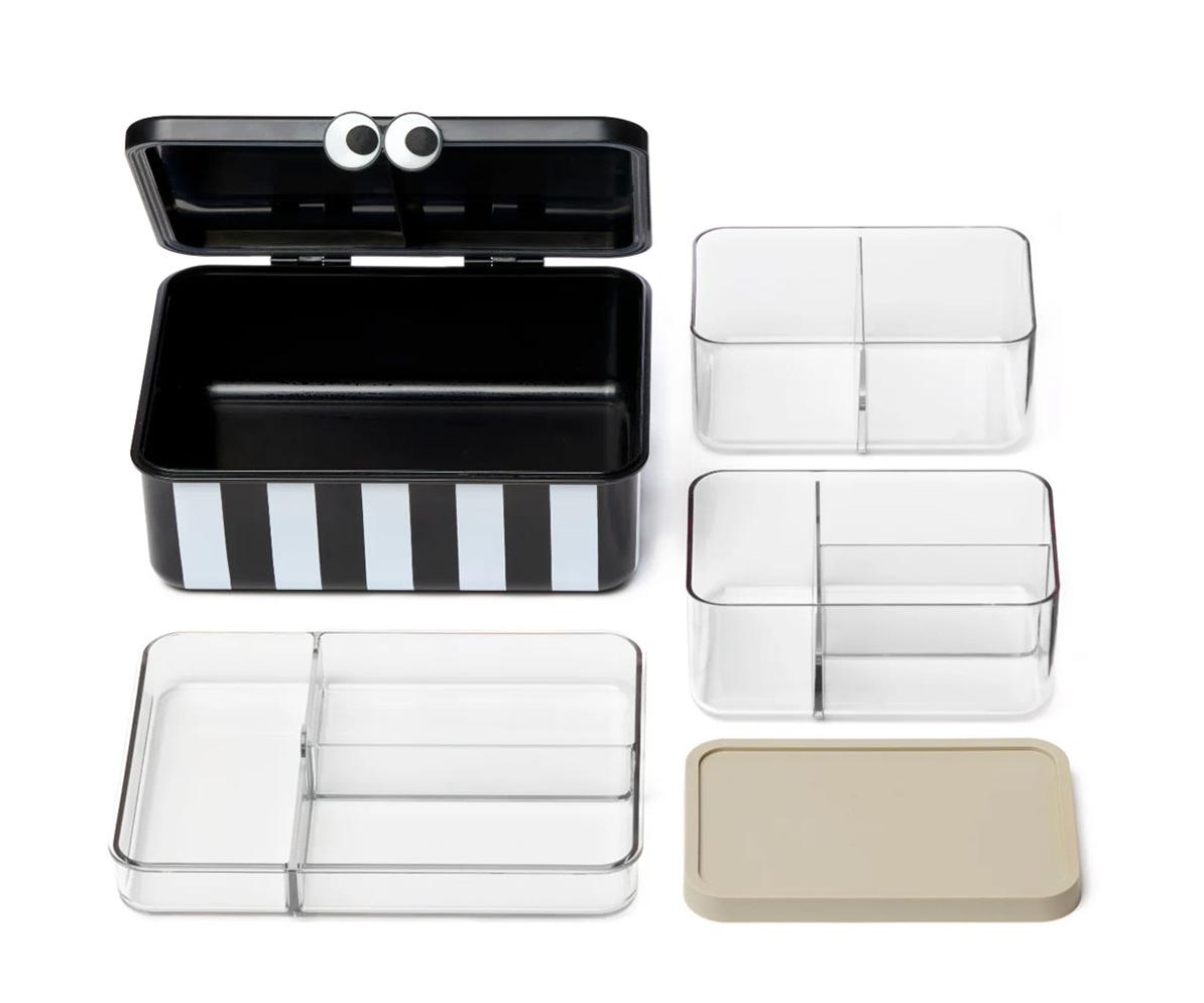 Caja de almuerzo con 3 bandejas extraíbles black de Noui Noui - Imagen 2