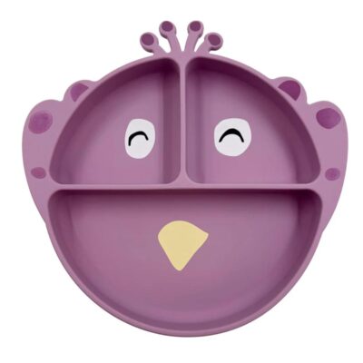 Plato con ventosa y 3 compartimentos Trixie Pavo real
