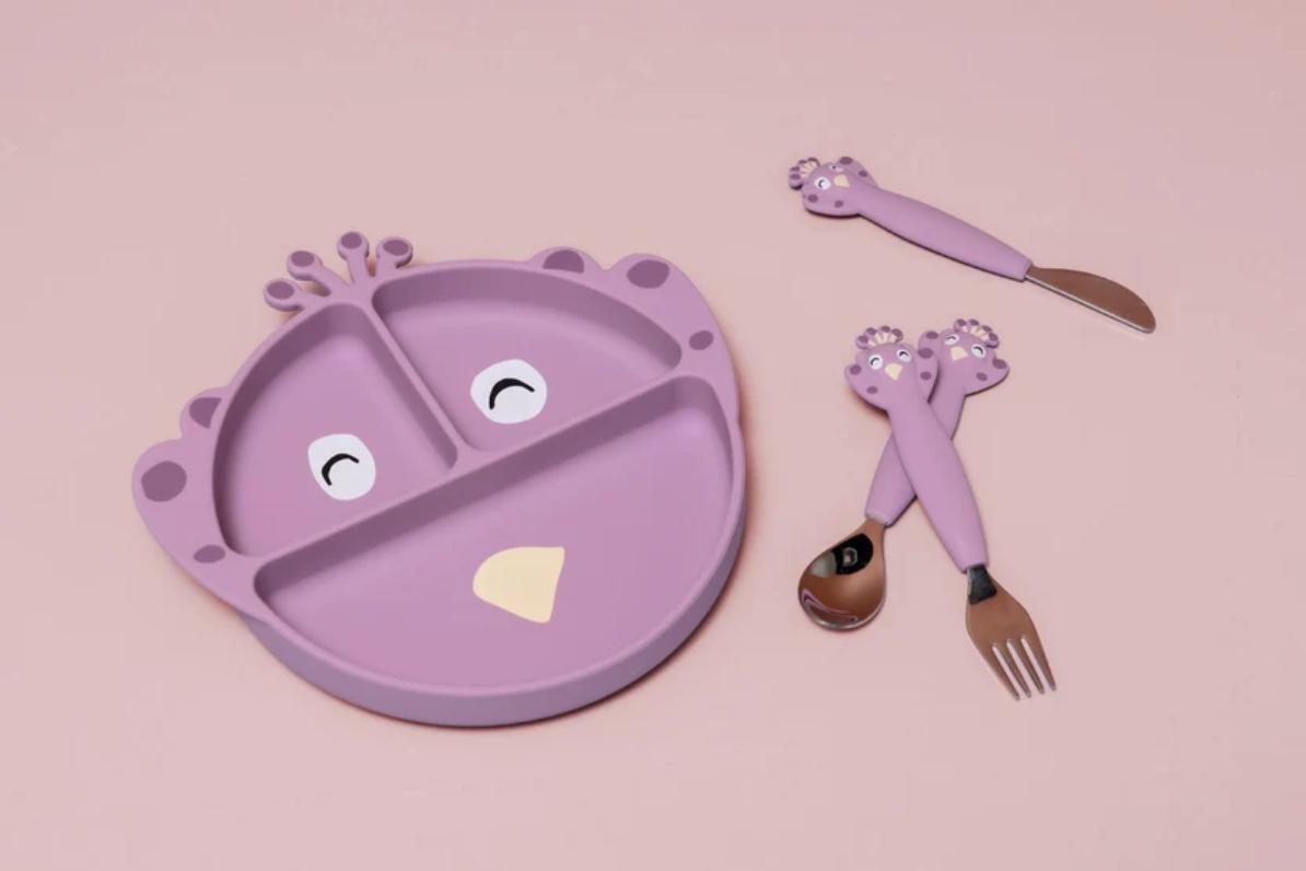 Plato con ventosa y 3 compartimentos Trixie Pavo real - Imagen 2