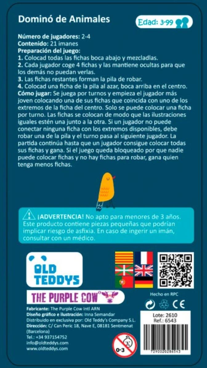 To go: Dominó de animales magnético de Old Teddys - Imagen 2