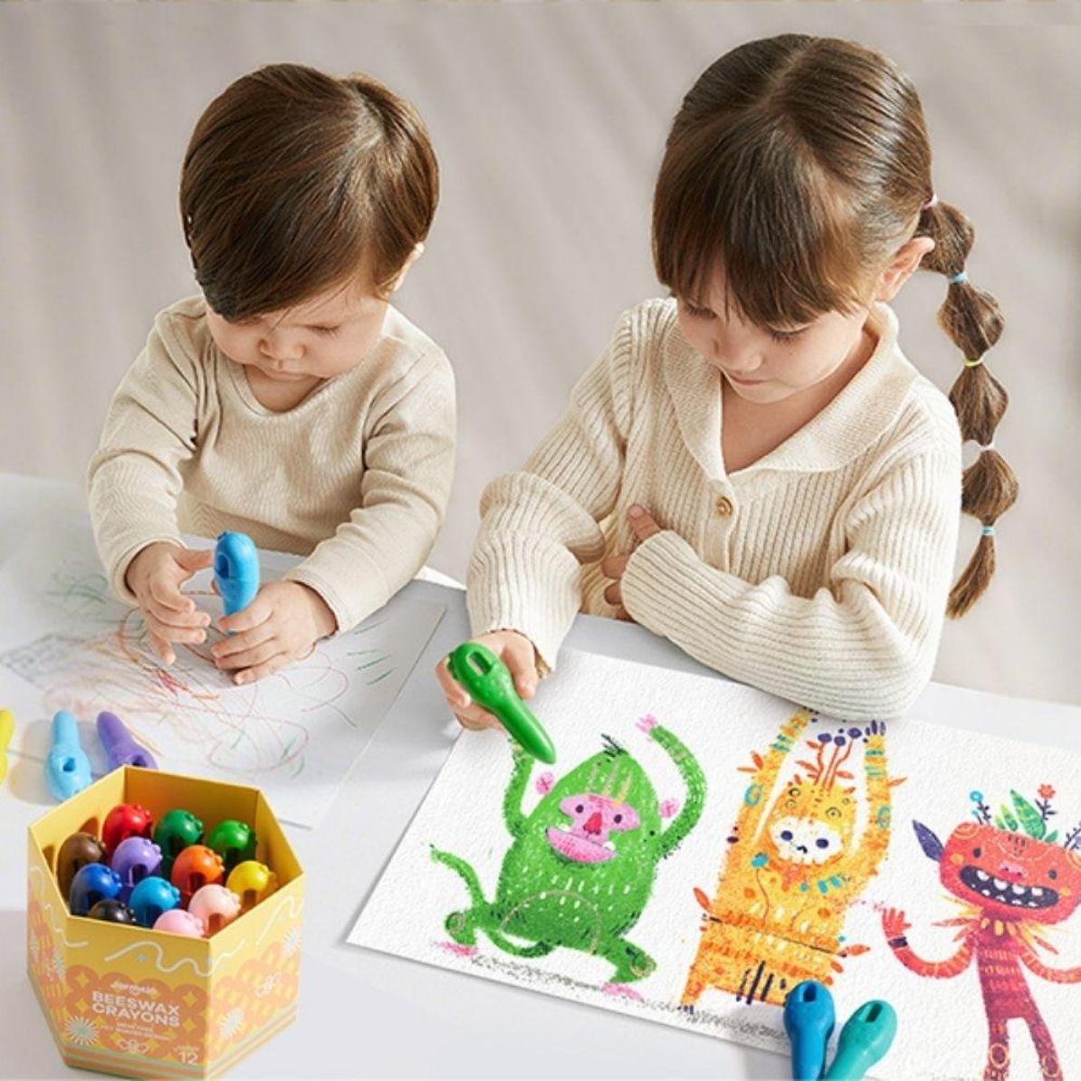 Caja de 12 crayones key de cera de abeja de Jarmeló - Imagen 3