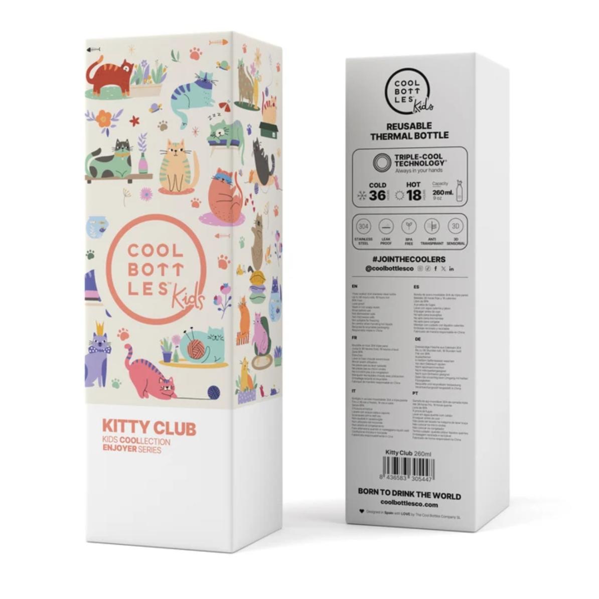 Botella térmica de Cool Bottles de 260ml Kitty club - Imagen 4