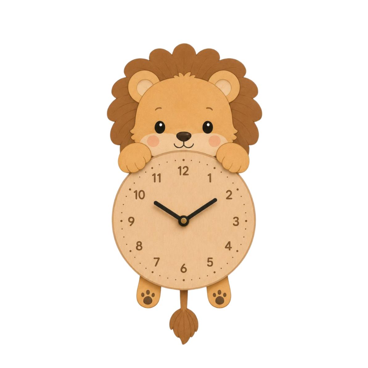 Reloj de pared león con kit de letras de Vintiun