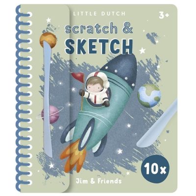 Libro de rascar Jim&Friends de Little Dutch