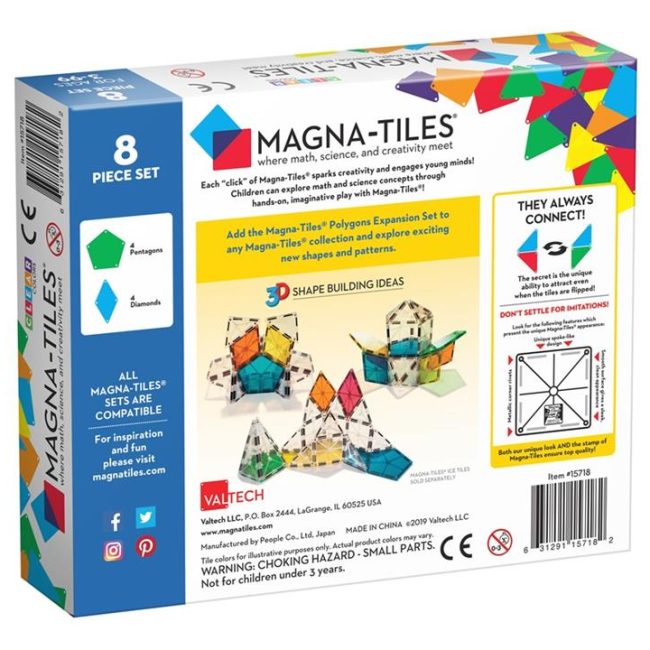 MagnaTiles® Extras Polígonos 8 piezas - Imagen 2