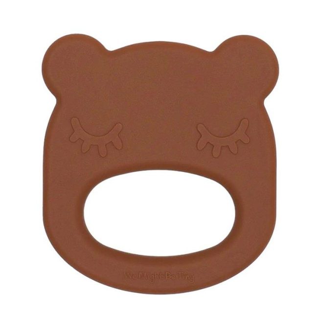 Mordedor de silicona en forma de oso marrón