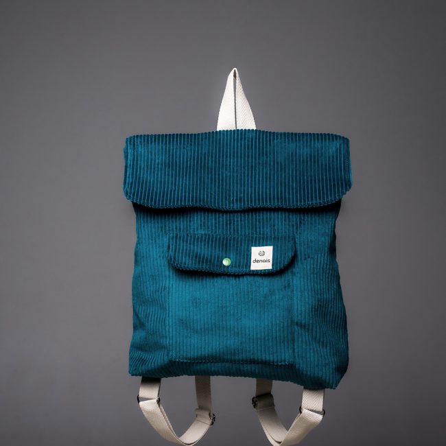Mochila de pana eucalipto