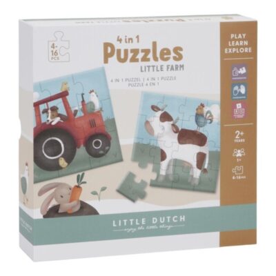 Puzle 4 En 1 Little Farm De Little Dutch