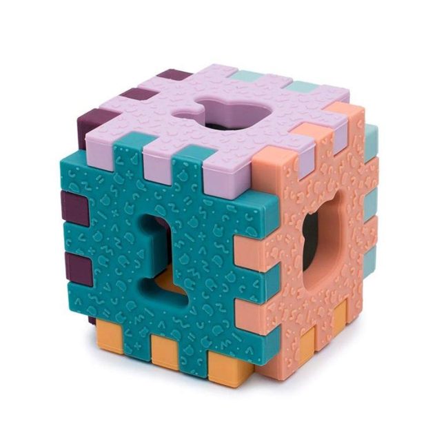 Puzzle Sensorial Cubie en tonos pastel