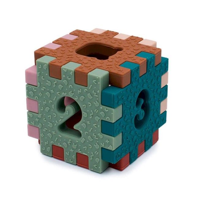 Puzzle Sensorial Cubie en tonos retro