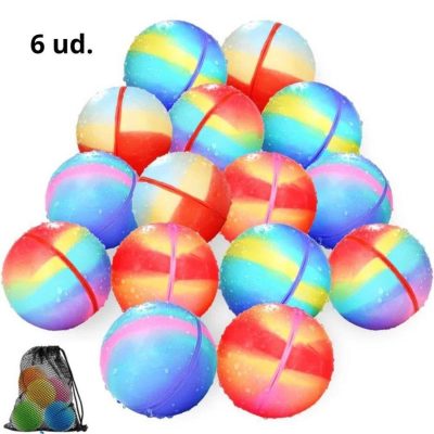 Globos de agua Rainbow Soppycid (6 unid.+bolsa de malla)